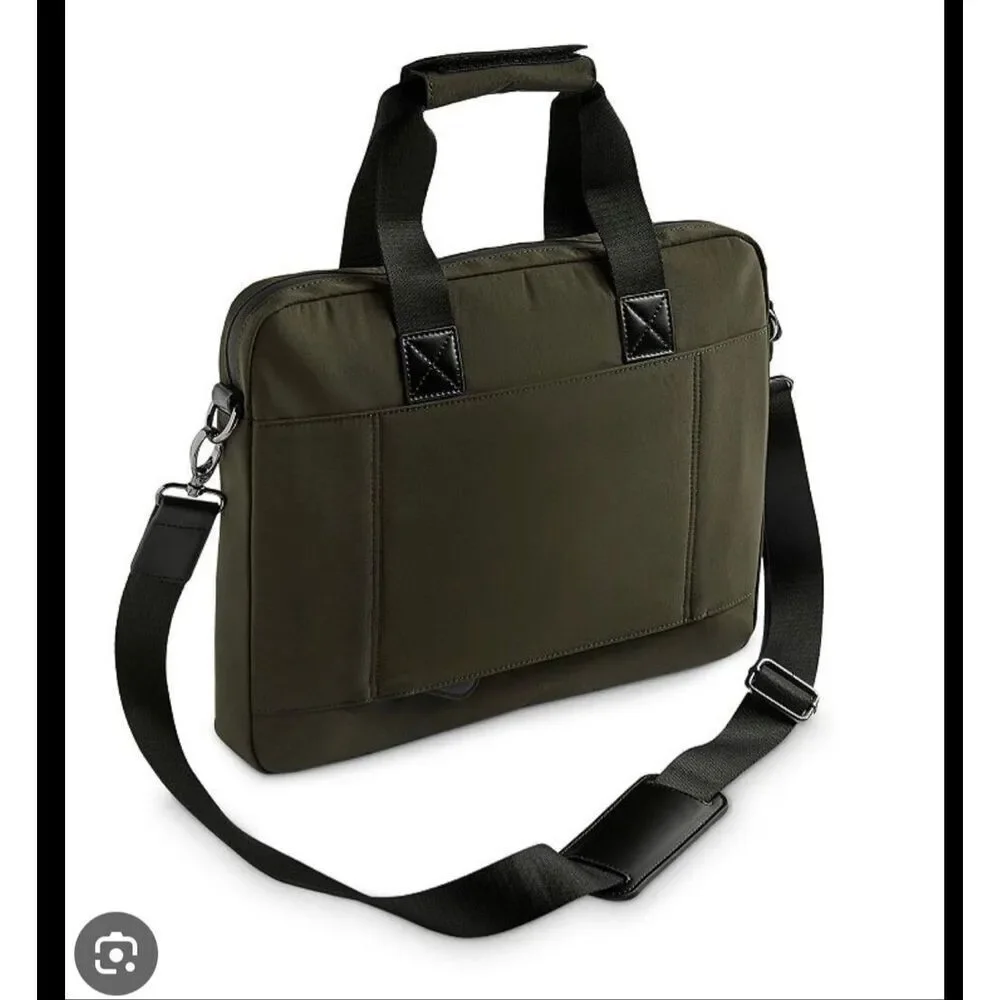TED BAKER LONDON Dark Green Trevoir Messenger Laptop Document Bag
